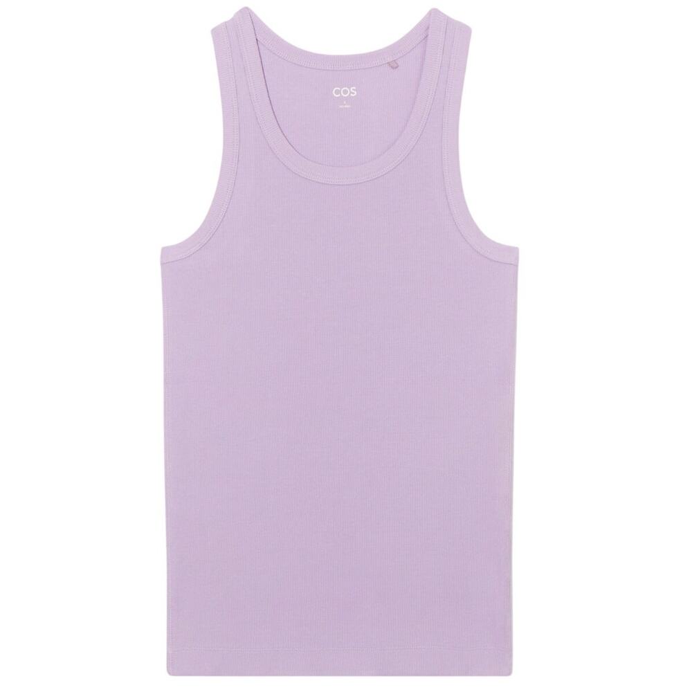 Cos Ribbed Lilac Scoopneck Tank Top Size XS